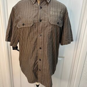 Harley - Davidson Brown Striped Men's Shirt